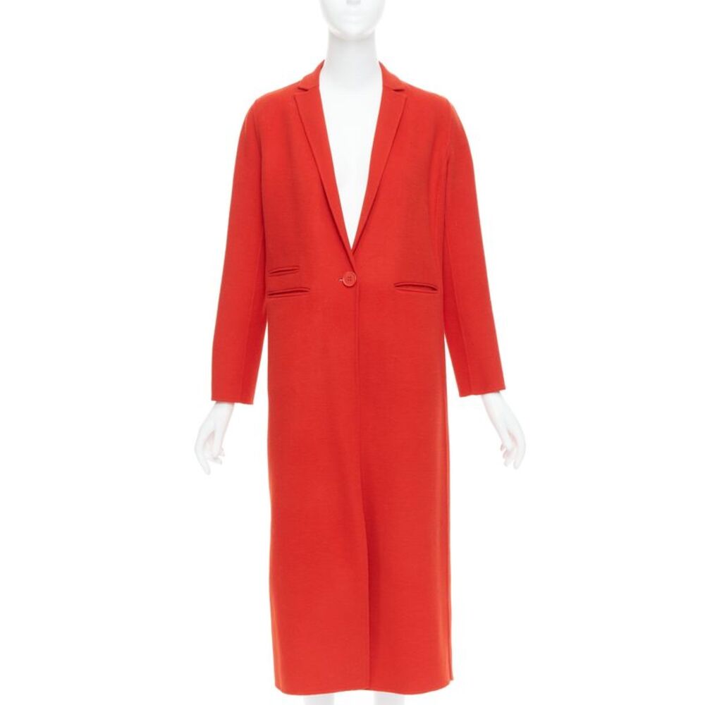 Maje Wool Blend Long Coat Jacket
